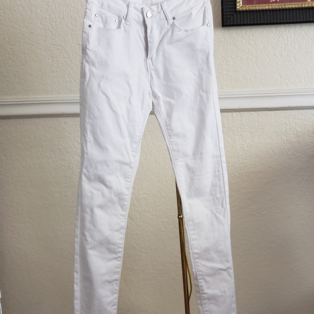 Le June white skinny pants